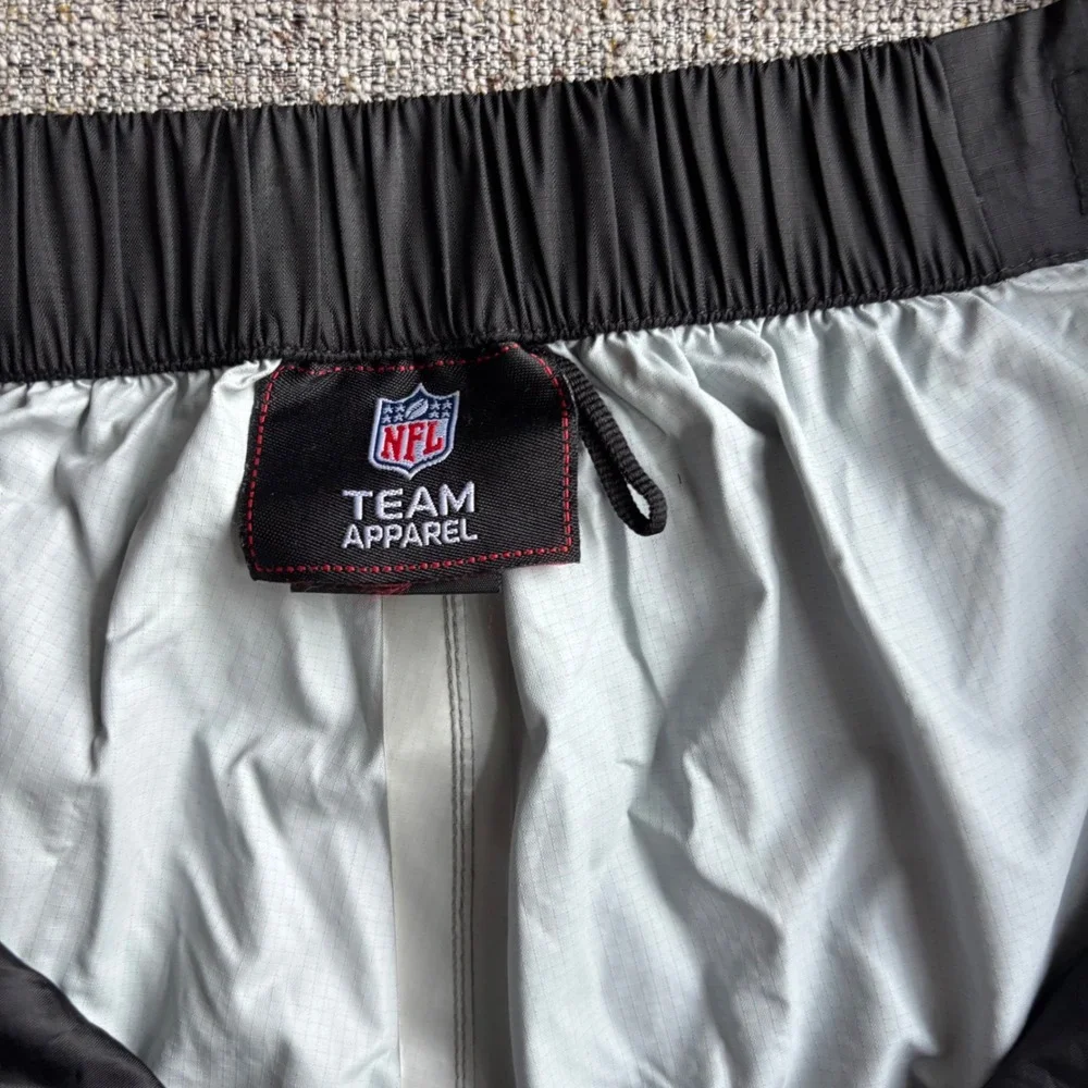 New York Giants Track Pants Mens Small Black NFL Football Full Side Zip Ripstop
